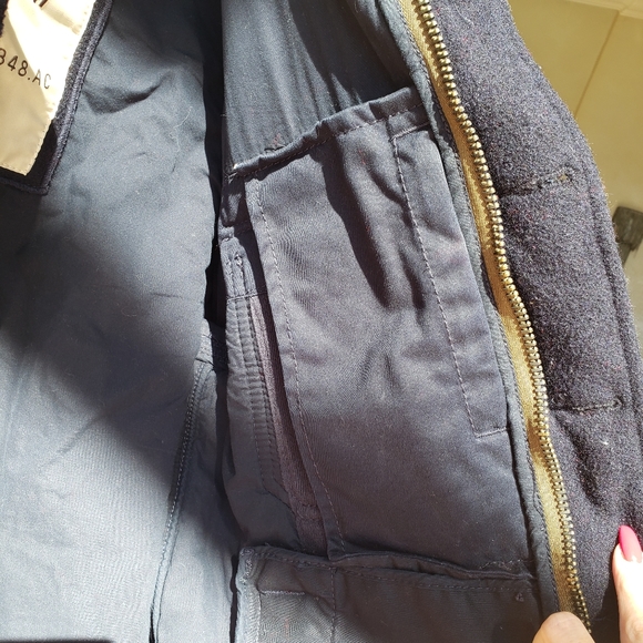 ABERCROMBIE FITCH wool navy blue jacket - Picture 7 of 10